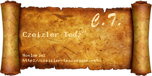 Czeizler Teó névjegykártya